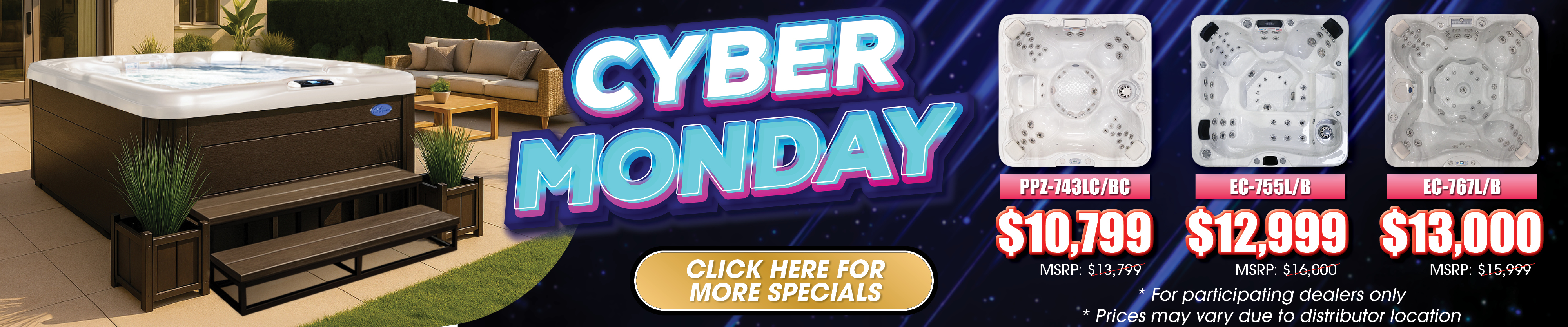 Calspas hot tub being used in a family setting - Shoreline