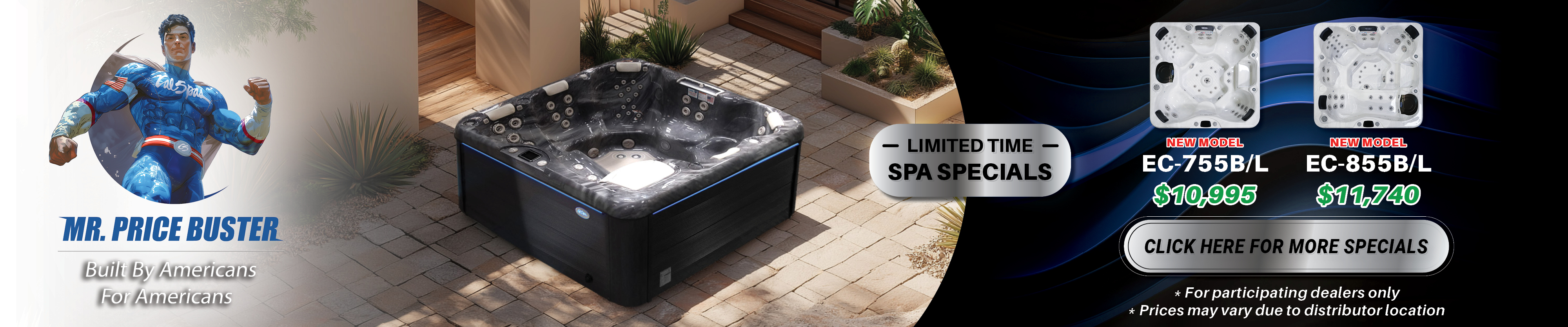 Calspas hot tub being used in a family setting - Shoreline